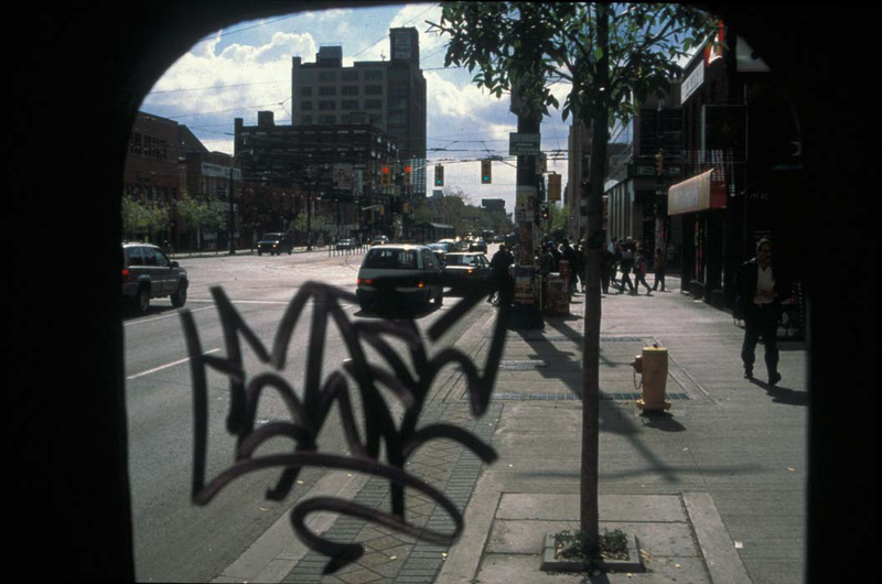 Public Water Closet, modified portable toilet, 2-way mirror glass (Ottawa and Toronto) 1998, photos: Adrian Blackwell